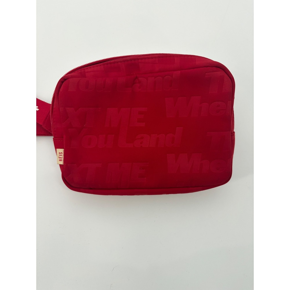 BEIS x Lonely Ghost Air Belt Bag Red Text Me When You Land Waist Pack